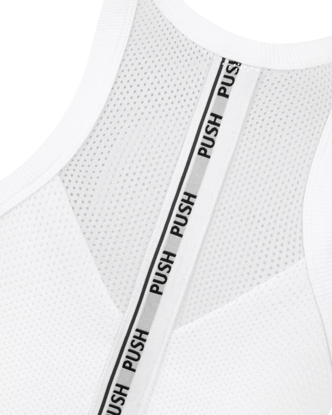 PUSH PUSH Mesh Tank Top - White