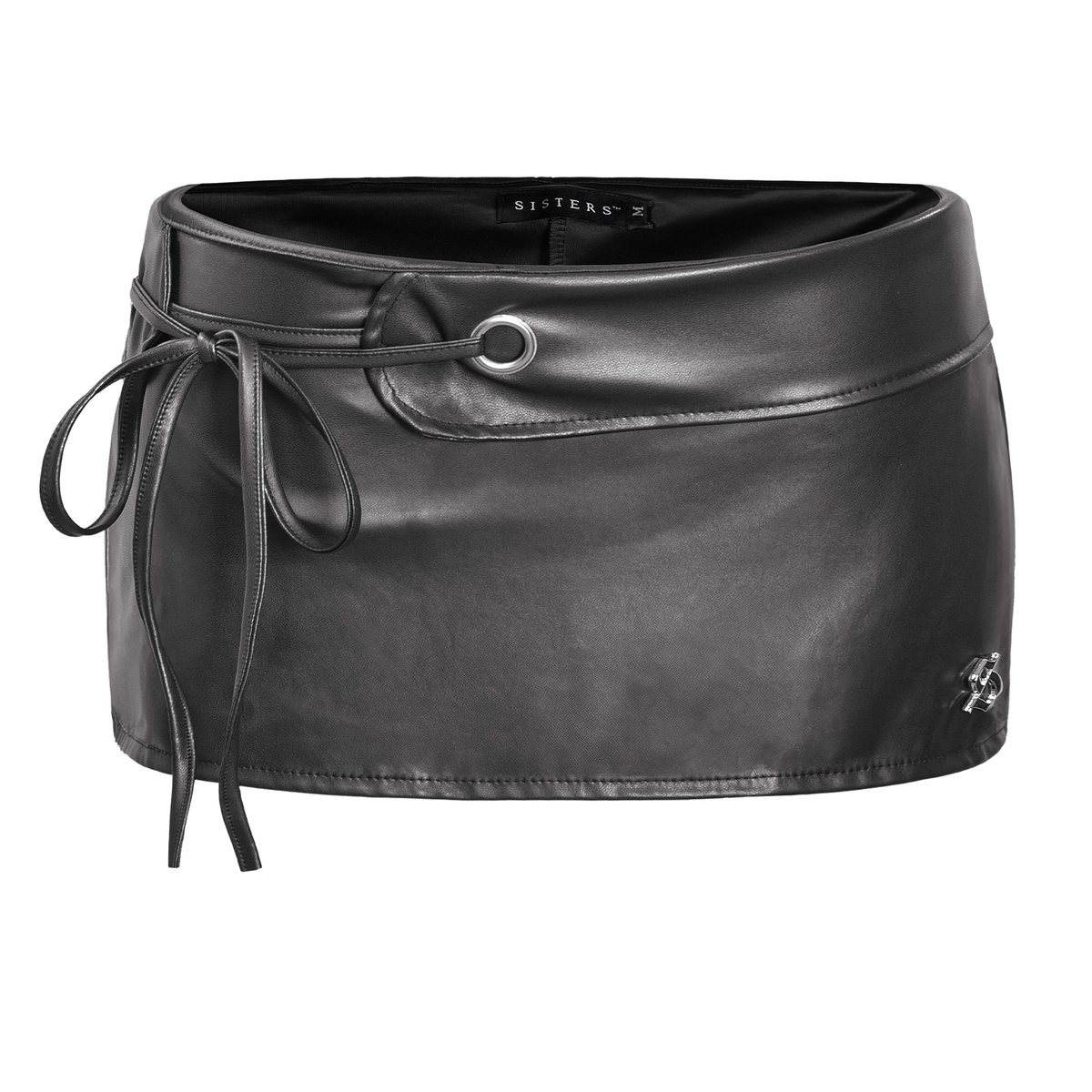 SISTERS Adeline Tie-Back Metal Ring Mini Skirt