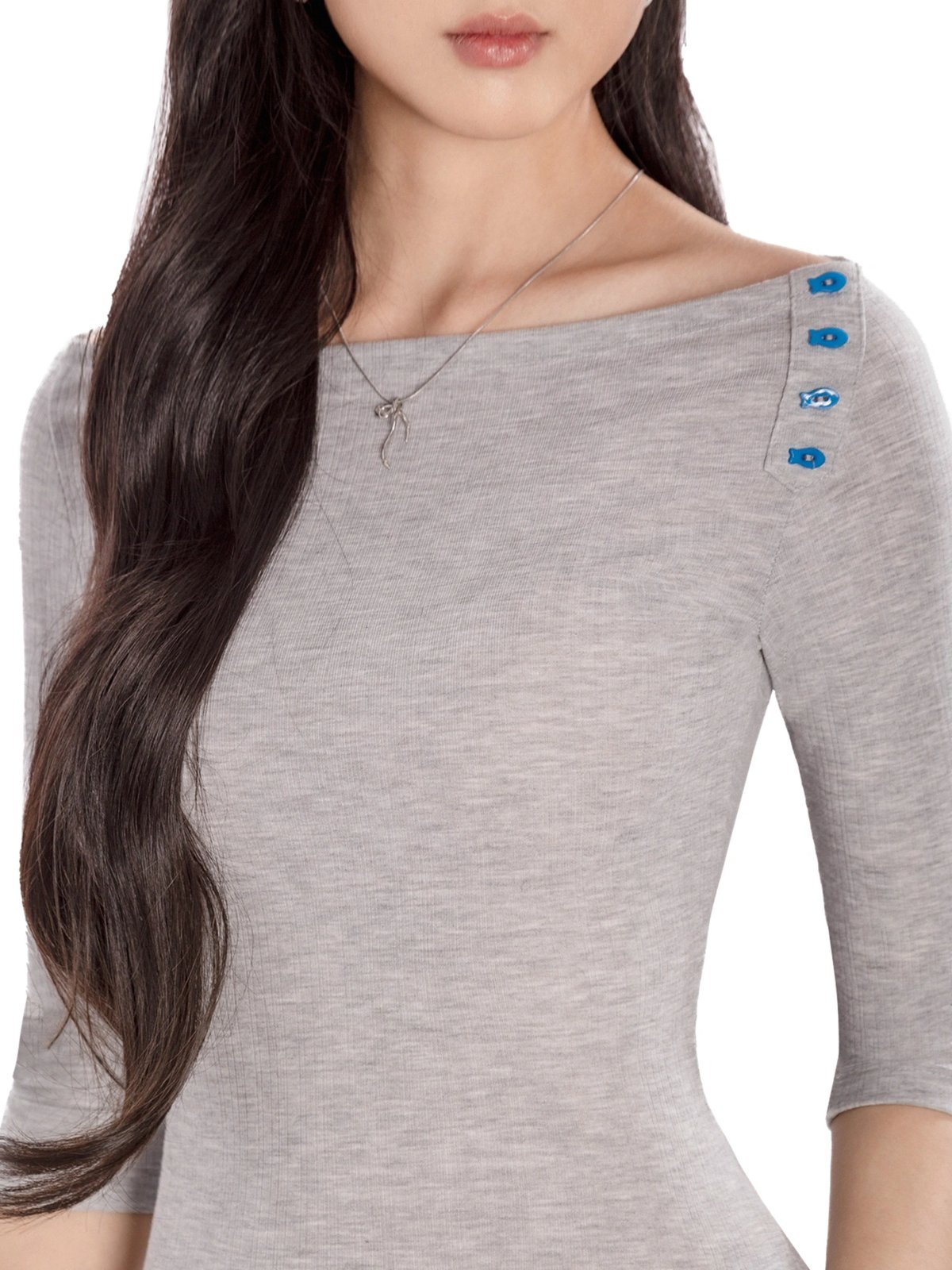 DKMV Armani Ribbed Bodycon Dress - Grey