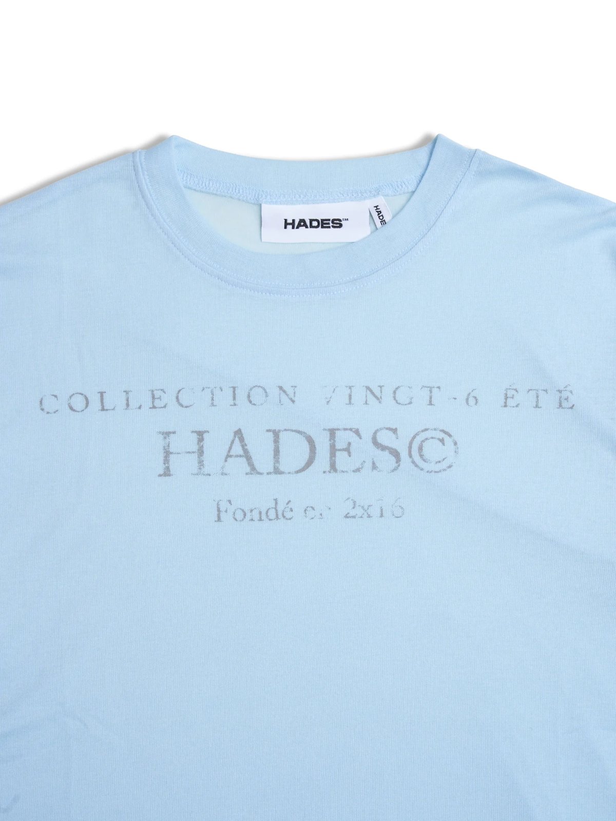 HADES Vingt-Six 長袖圖案 T-shirt - 淺藍色
