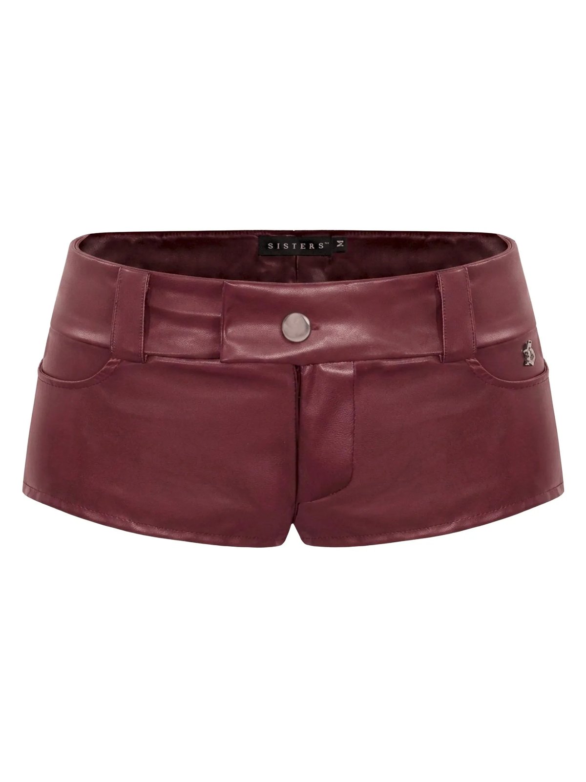 SISTERS Morein Leather Shorts - Red