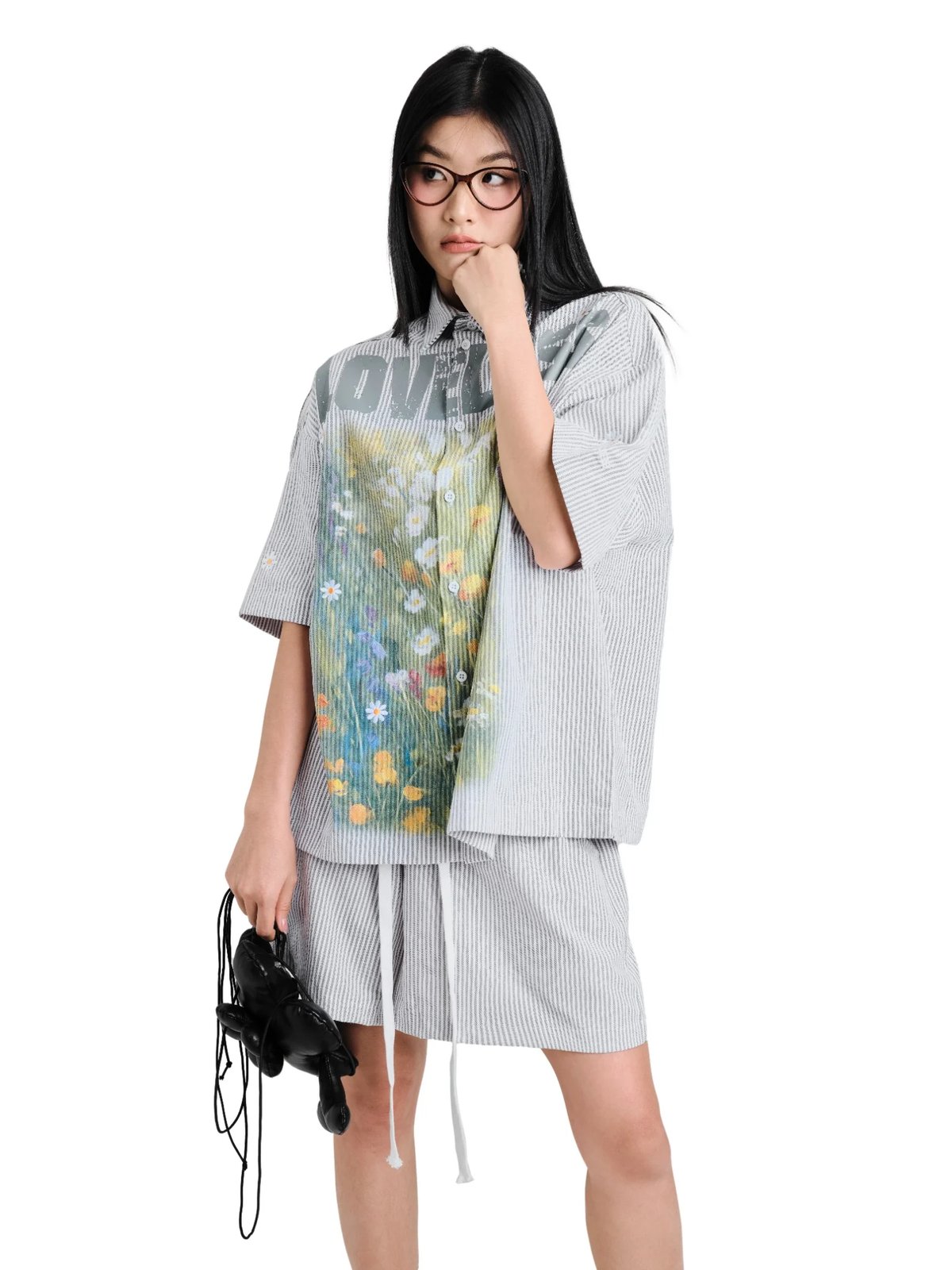 HADES LOVELESS Striped Short Sleeve Shirt