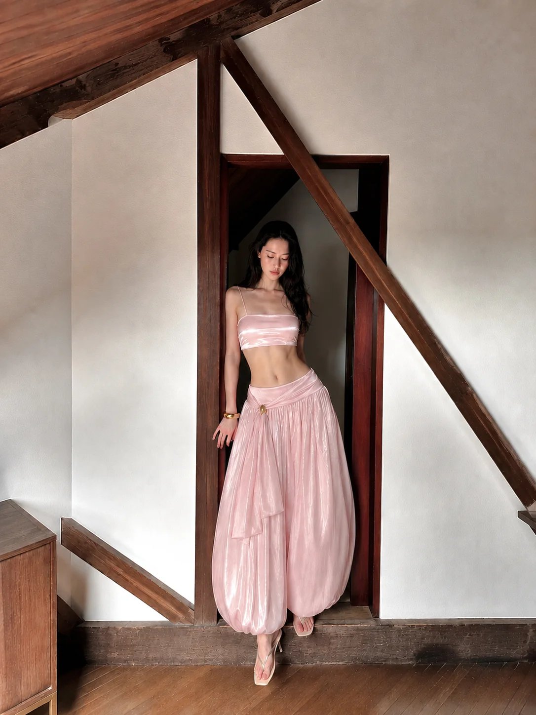 Sugar Crush Satin Wide-Leg Alibaba Pants