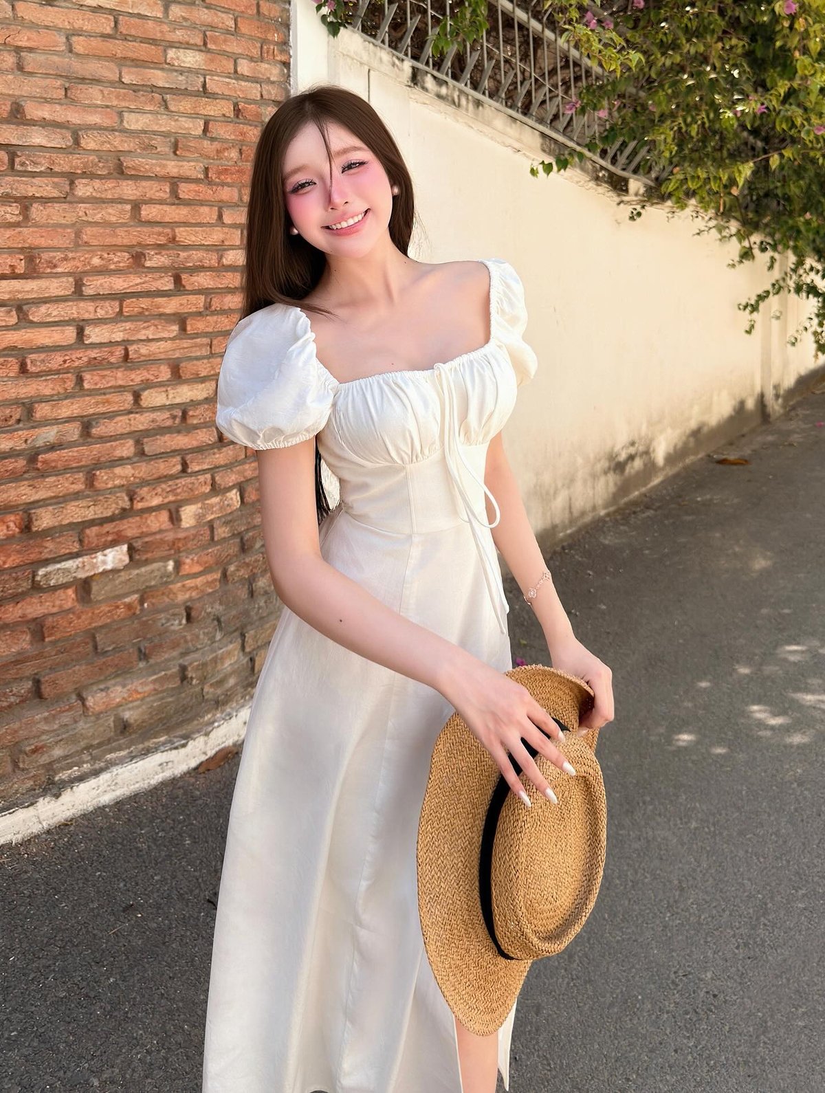 DARLING.ISM Pristine White Linen Maxi Dress