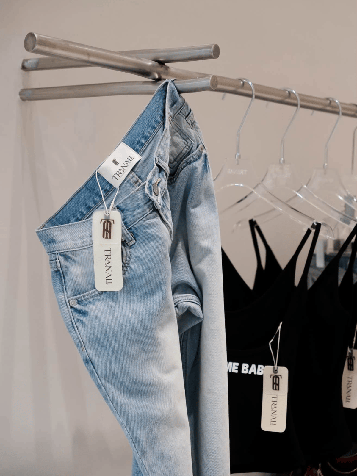 Tran Ali Light Blue Wide Leg Jeans