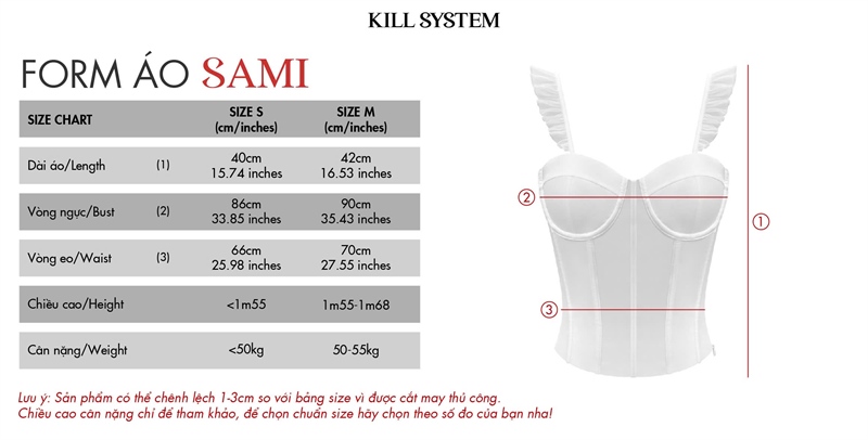 KILL SYSTEM SAMI Backless Spaghetti Strap Corset Top