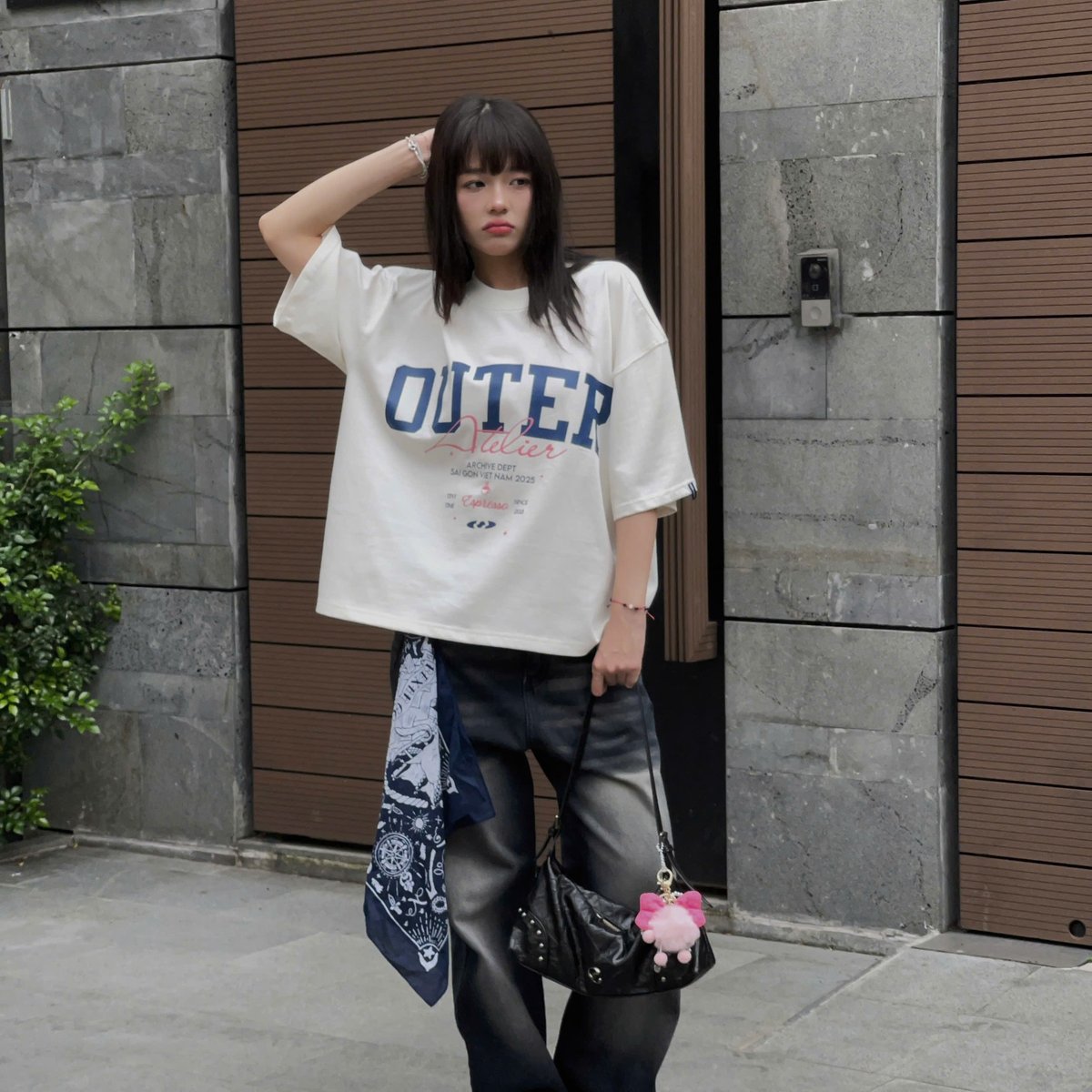 OUTERITY Boxy Espresso 圖案短袖 T-shirt