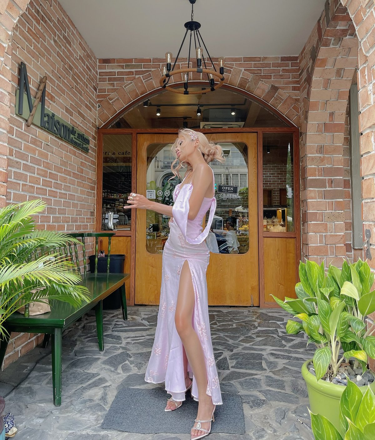 Bandarsaya Barbie Joyce 閃鑽魚尾粉色連身裙