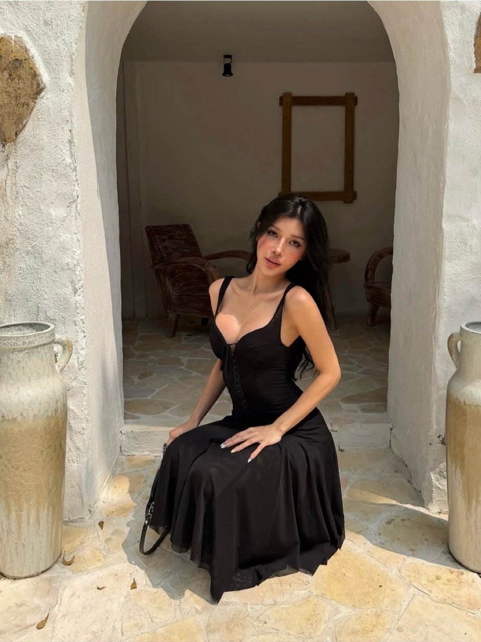 Healing Mesh Joy Set Black Corset Top and Skirt