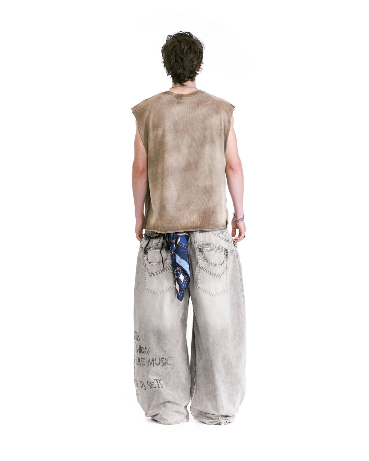 HADES Stonewash Tank Top - Brown