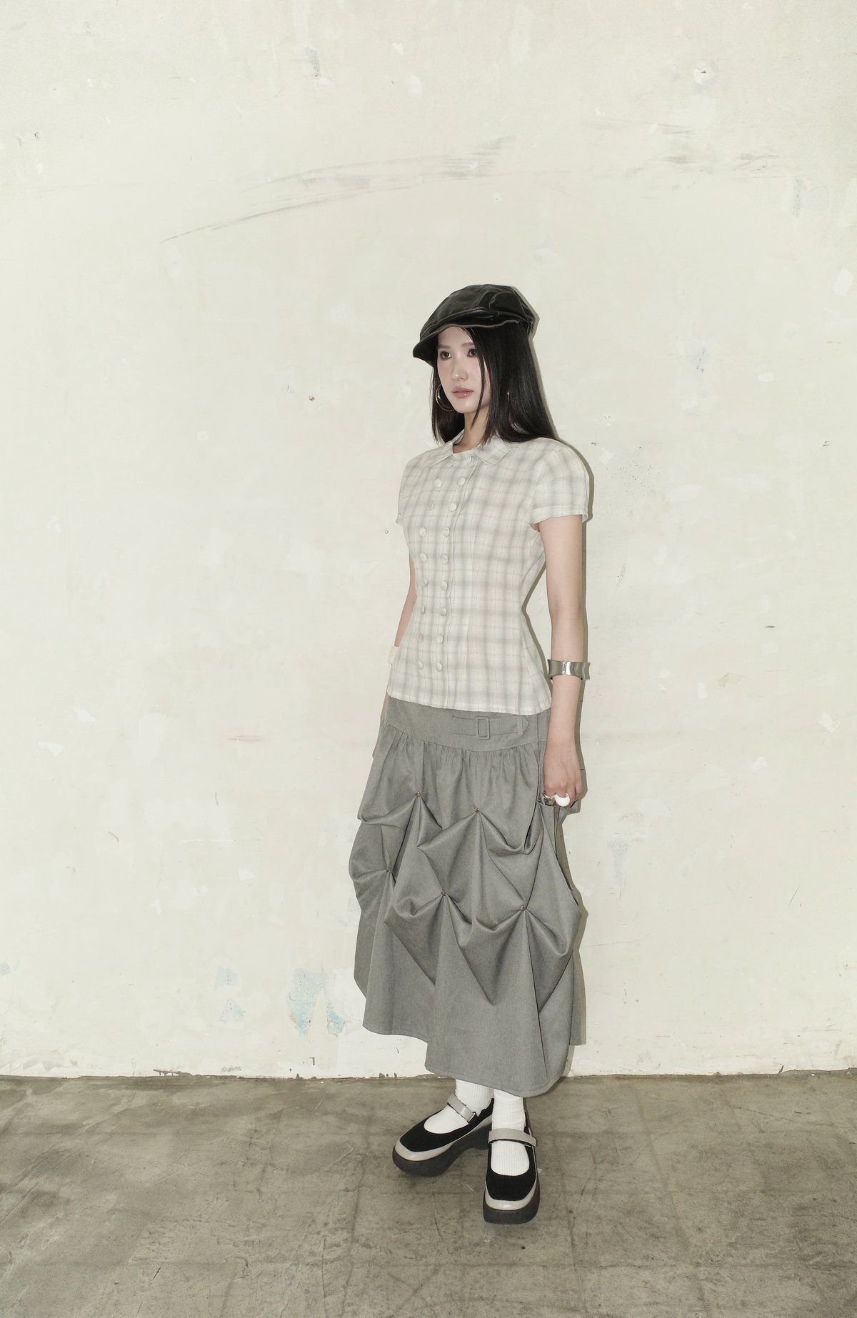 NEST SKIRT Draped Sculptural Skirt by INTO.EIGHT