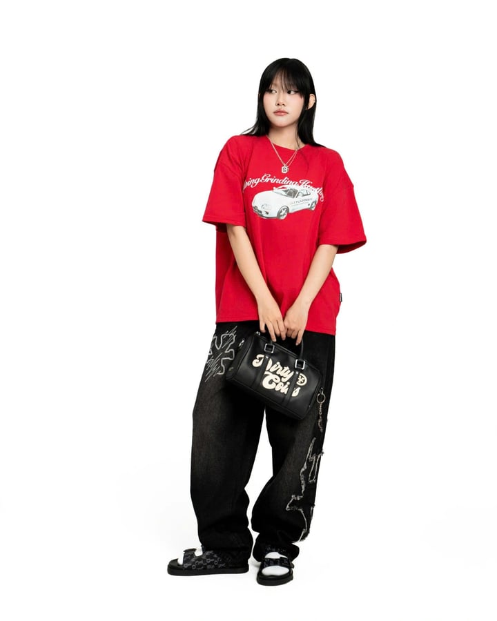 DIRTYCOINS Wash Flame Denim Pants