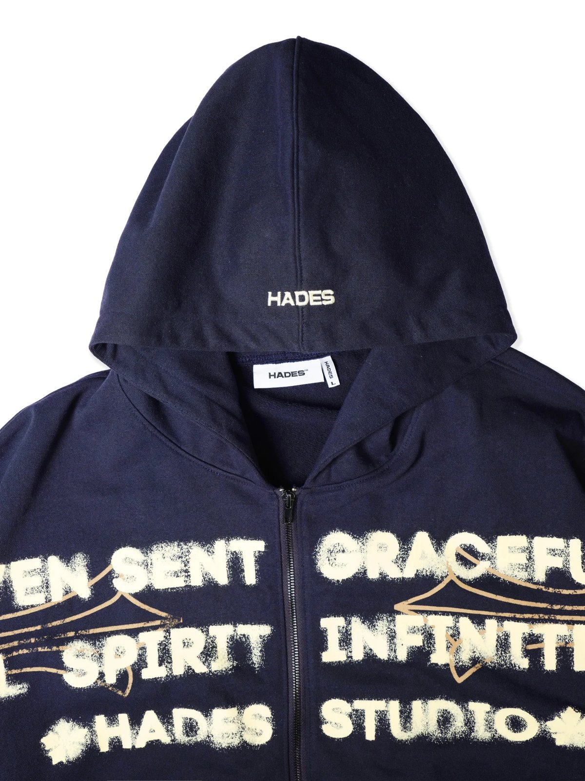 HADES HEAVENS CALL Zip-up Hoodie - Blue Navy