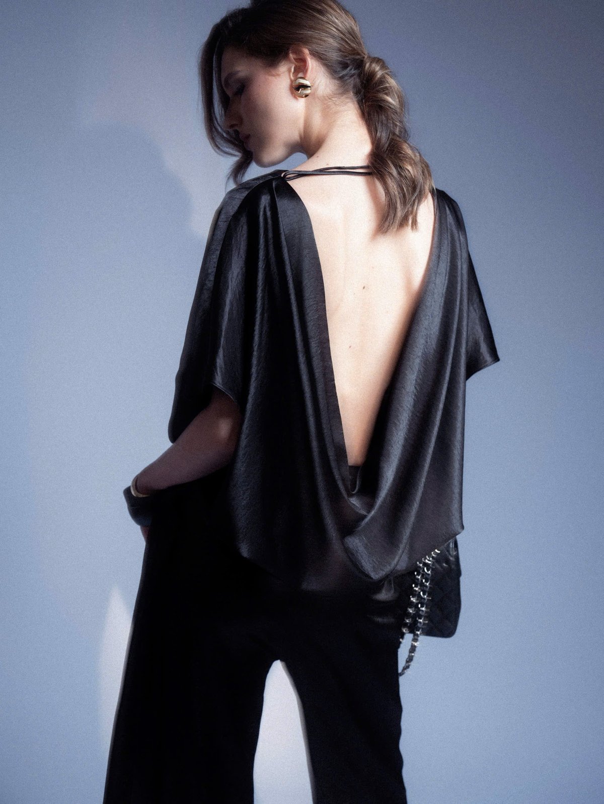 KISSERINE LOU TOP Satin Top