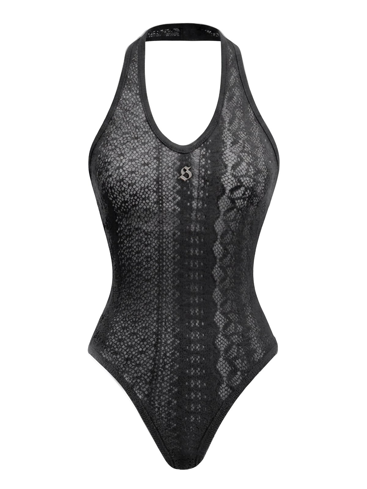 SISTERS Freja Sheer Knit Bodysuit - Black