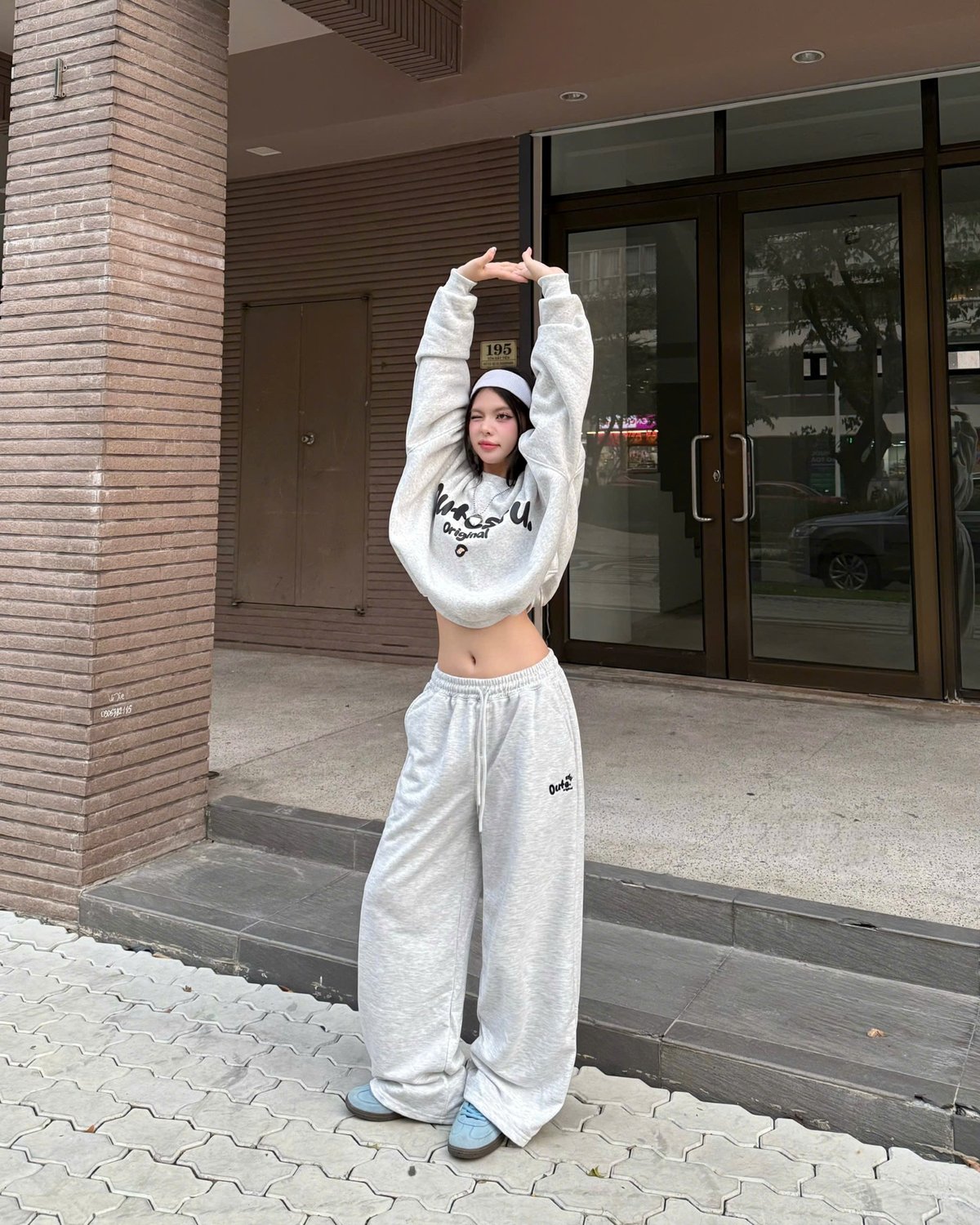 OUTERITY Outestu Wide Leg Fleece Sweatpants