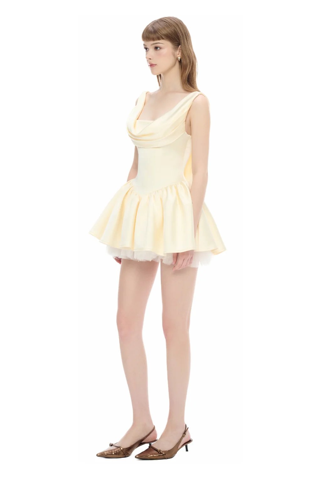 JUBIN CHERIE Corset A-Line Mini Dress (Ivory)