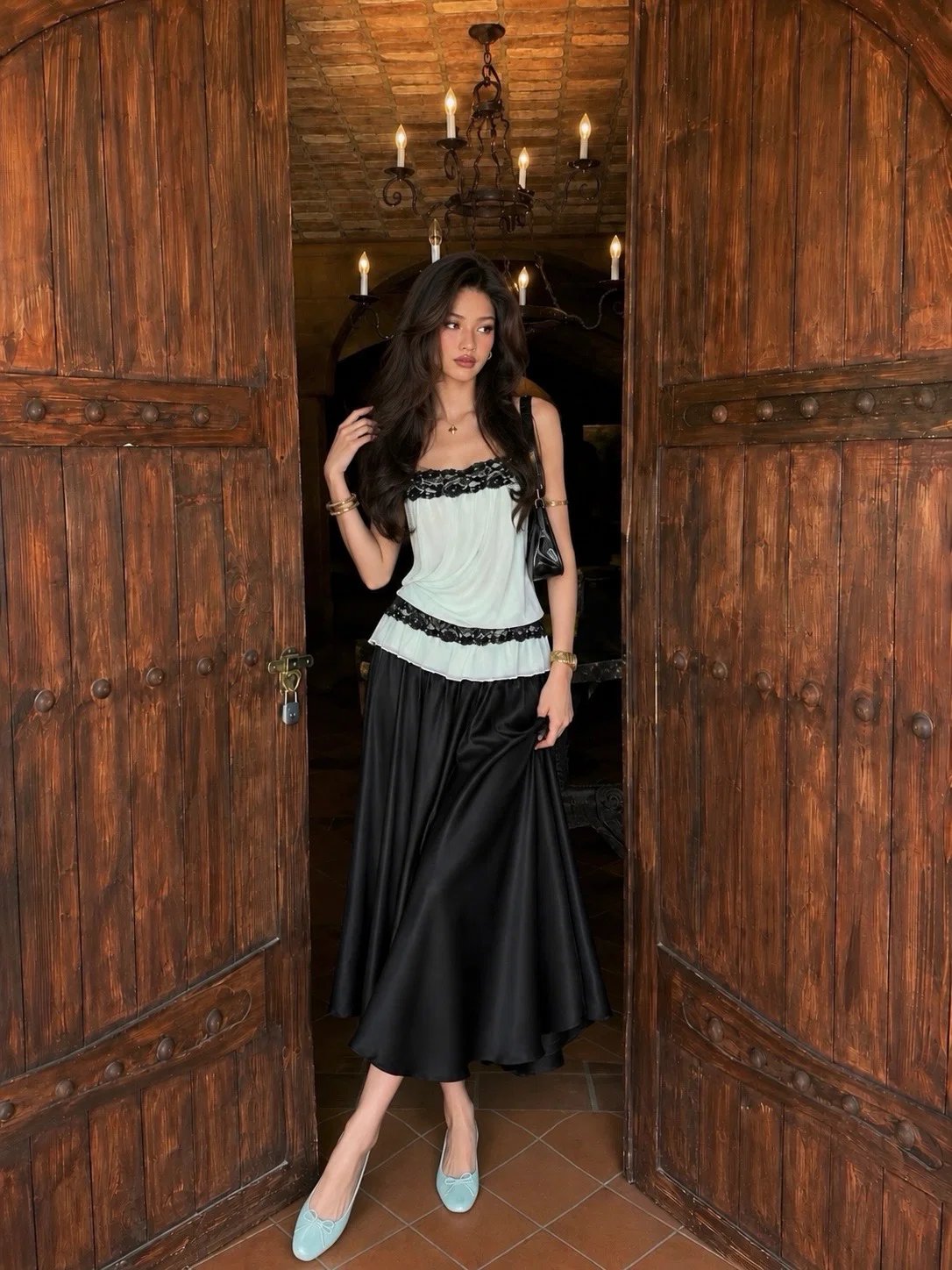 Sugar Crush Rechic Silk A-Line Maxi Skirt 絲綢 A 字長裙