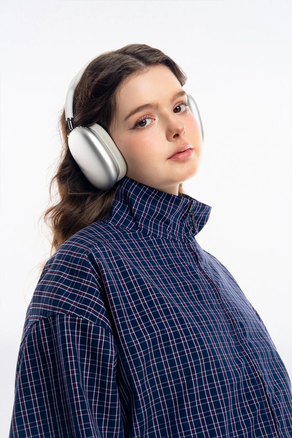 PUSH PUSH Gingham 條紋拉鍊外套