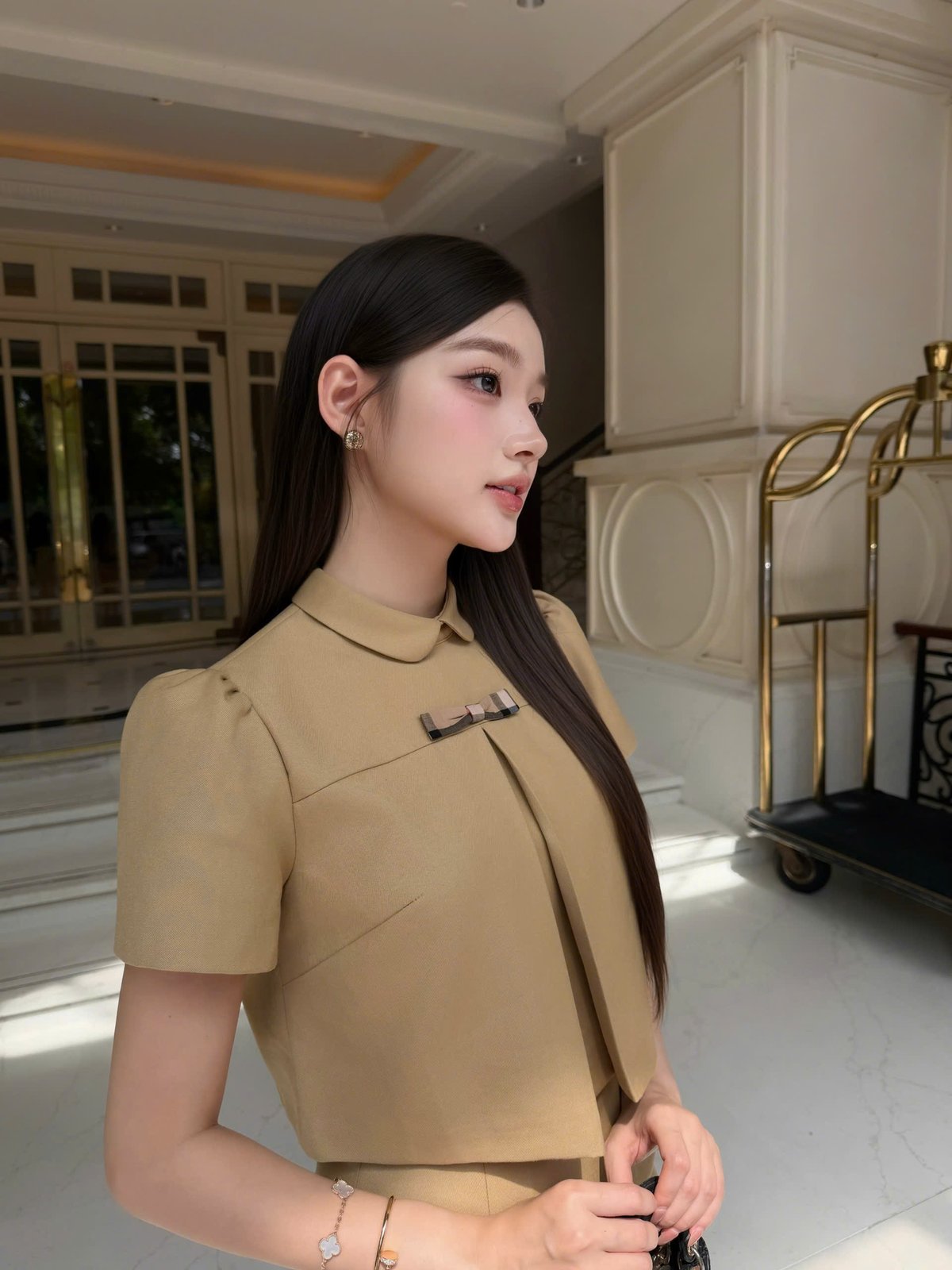 CHOU CHOU Mini Bow Short Set