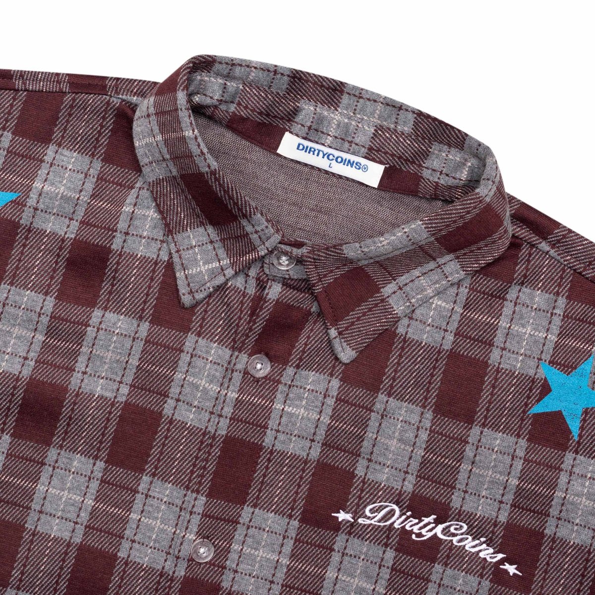 DirtyCoins Bluestar Check Shirt