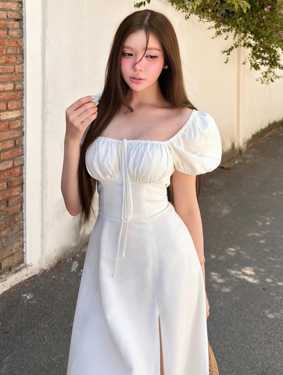 DARLING.ISM Pristine White Linen Maxi Dress