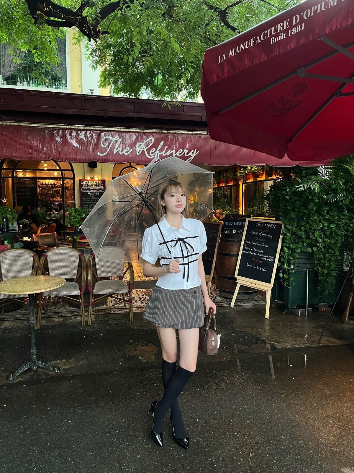 KILL SYSTEM Sunmi 泡泡袖襯衫 束胸蝴蝶結設計