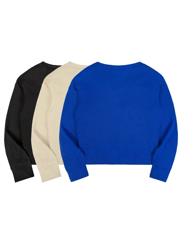 DKMV Cropped Ribbed Cardigan with Fish Embroidery