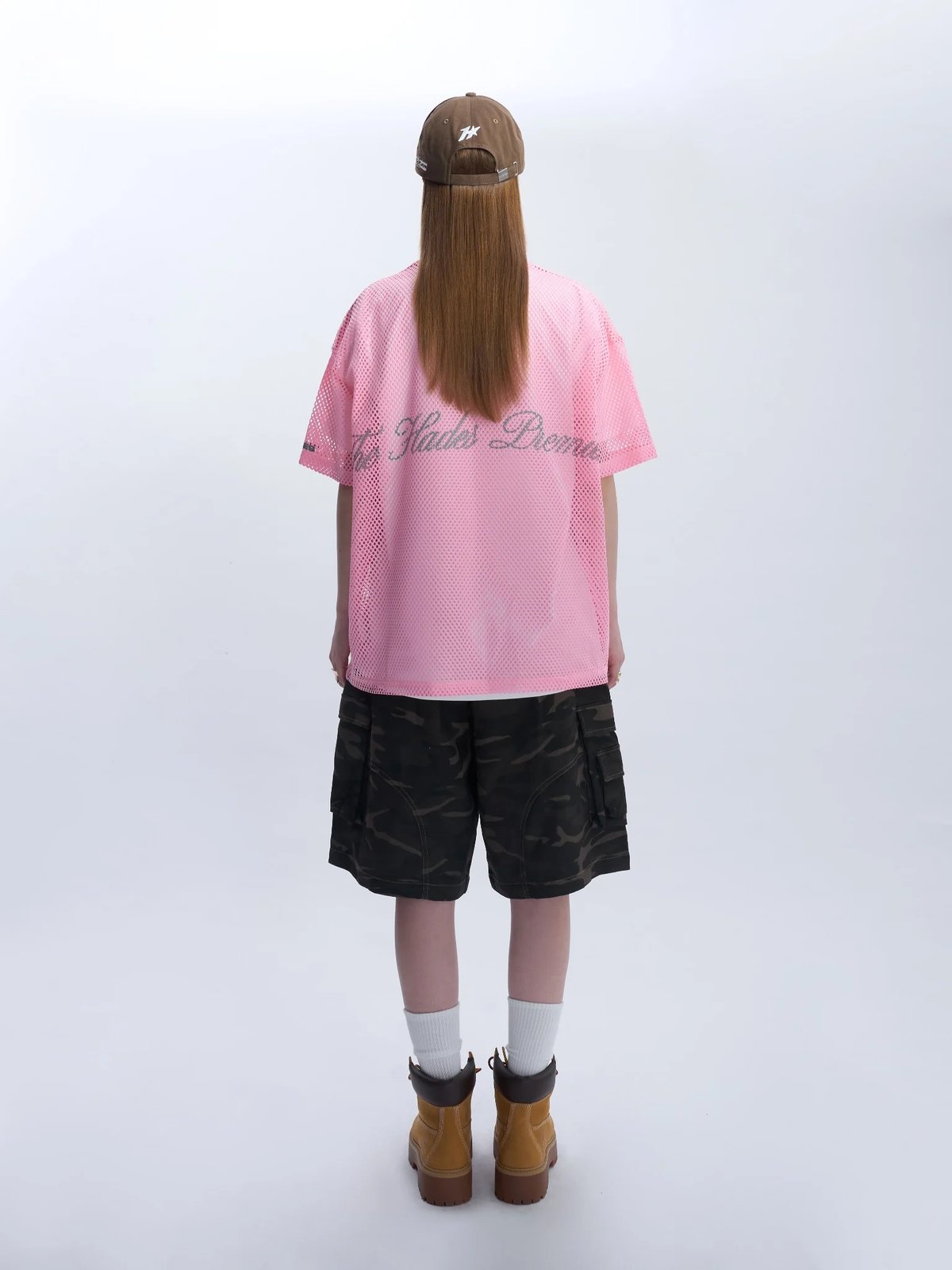 HADES 777 Mesh 網眼運動 T-shirt - 粉紅色