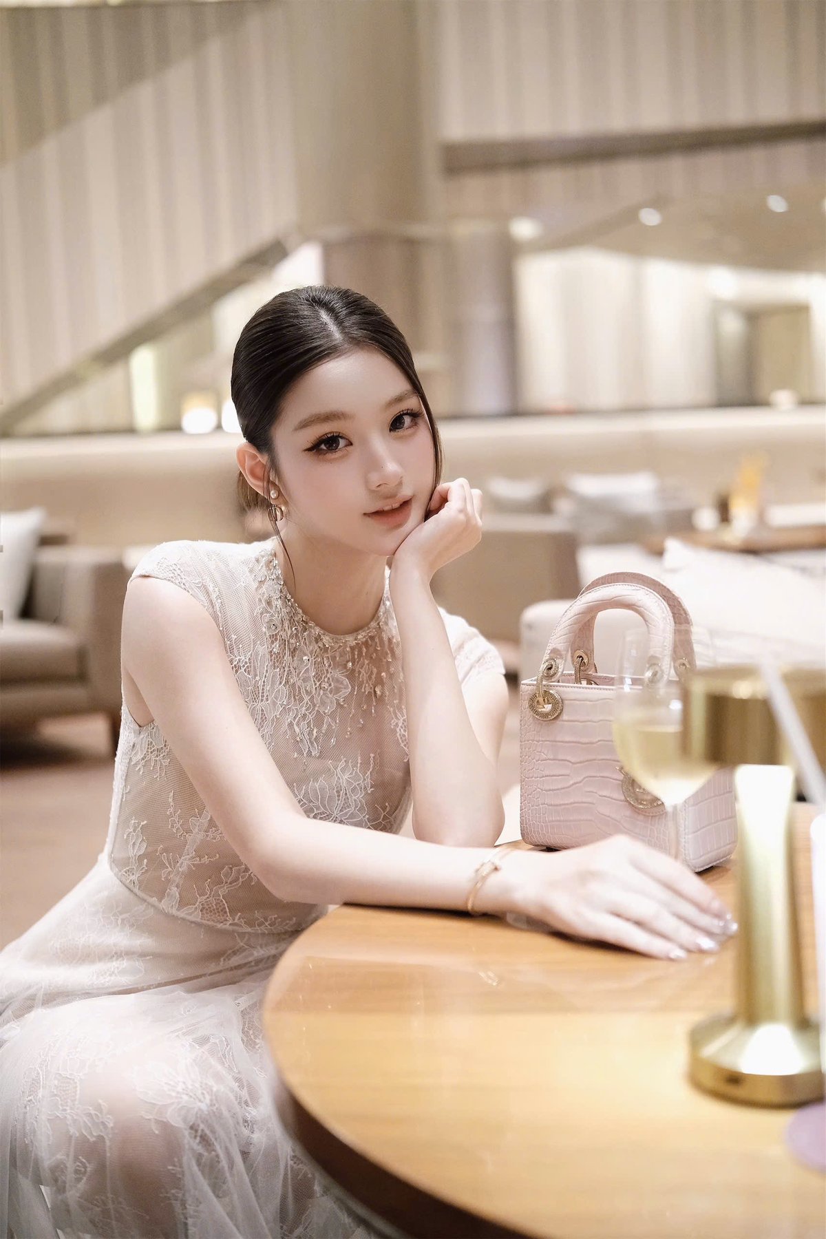 CHOU CHOU 翻領長款禮服長裙