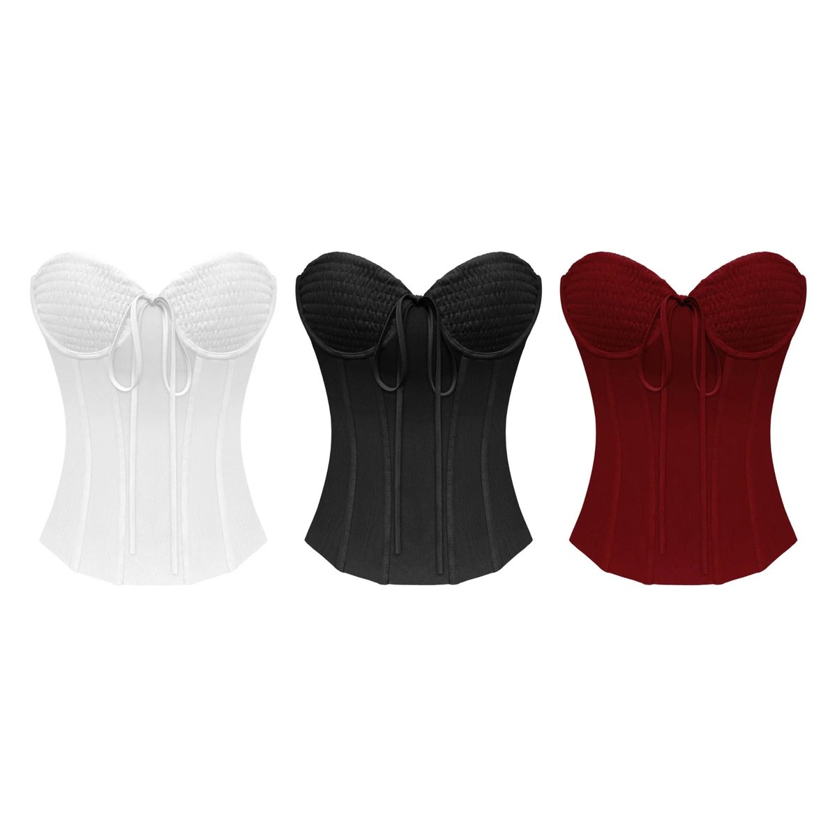 KILL SYSTEM POWER Sexy Sheer Ruched Bust Corset Top