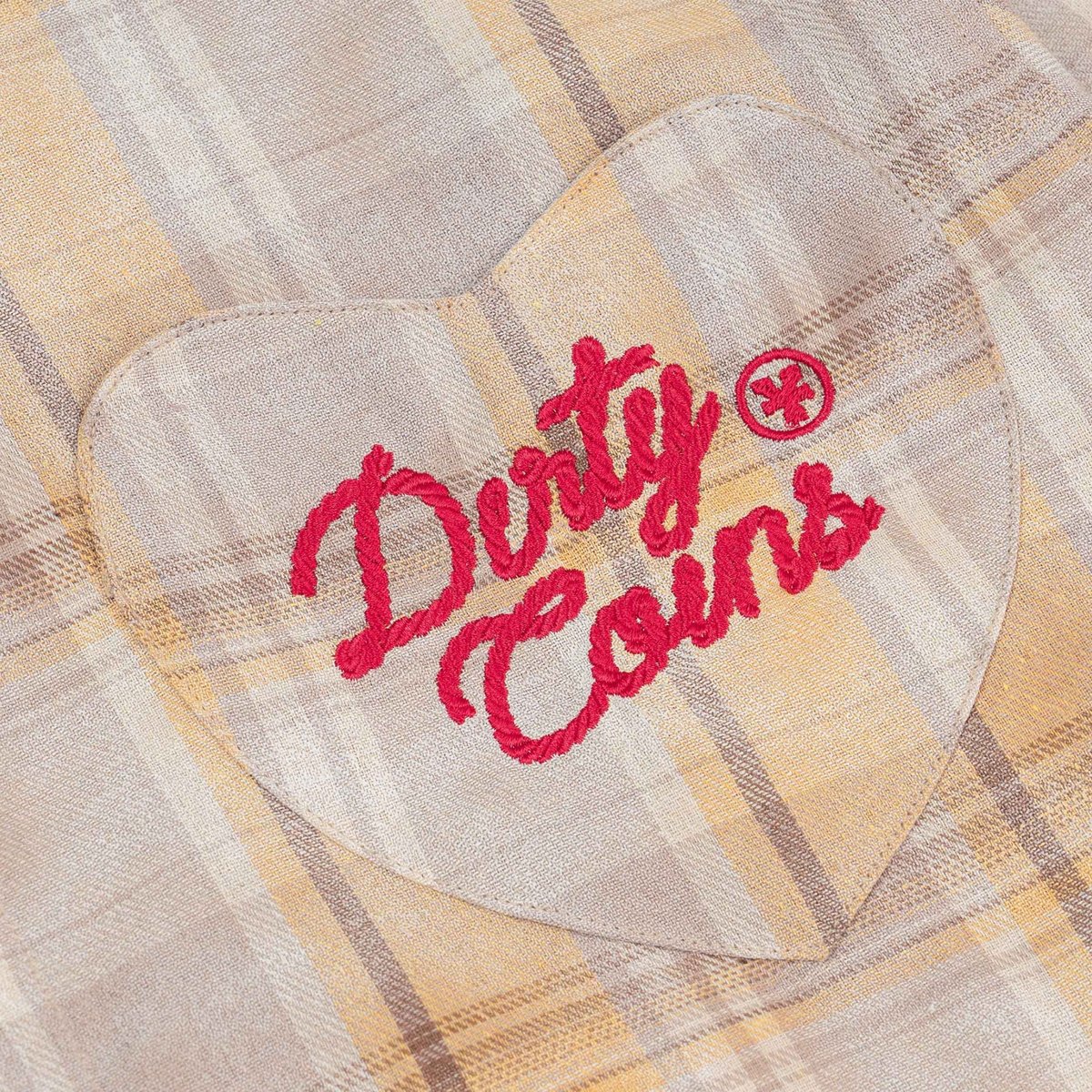 DIRTYCOINS Flannel Rope Script Embroidery Jacket