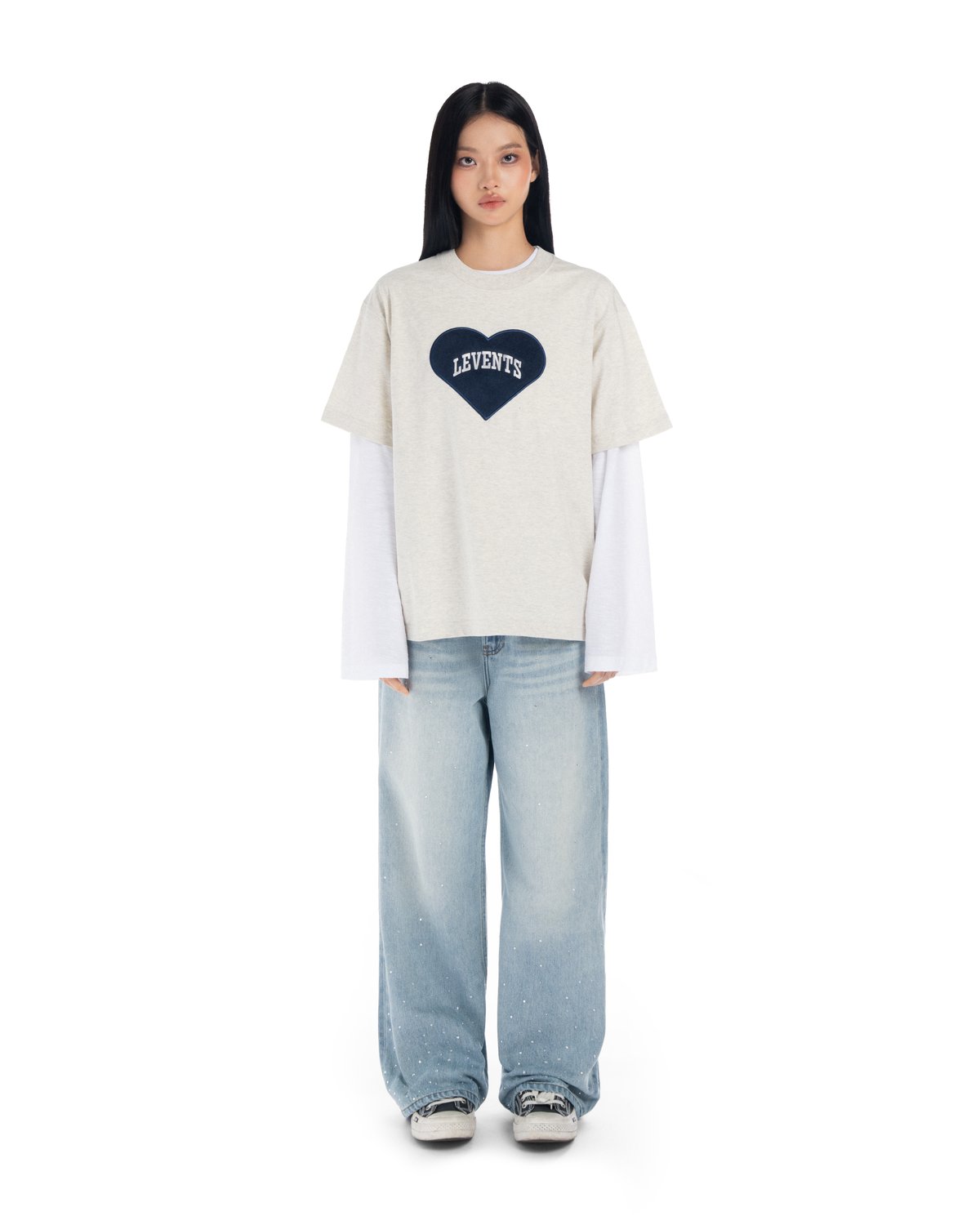 Levents® Furry Heart 絨毛愛心半寬鬆版 T-shirt