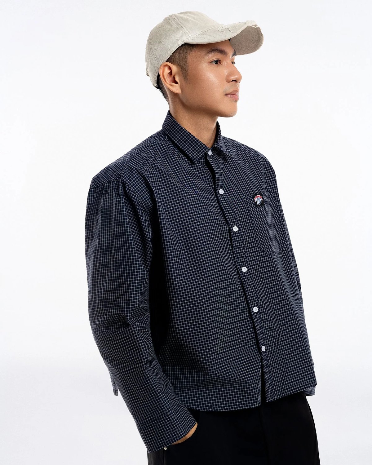 PUSH PUSH Gingham Oversized Boxy Shirt