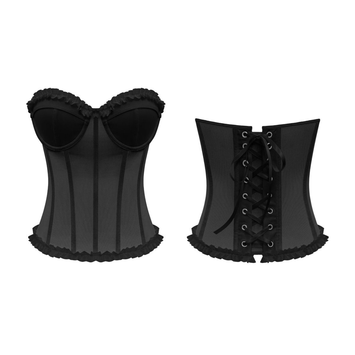 KILLSYSTEM JOYCEE Sexy Sheer Corset Top