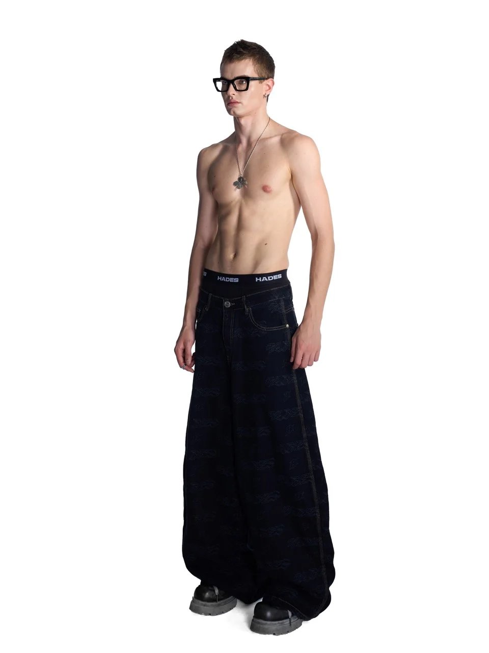 HADES Repeat Script Loose Fit Jeans