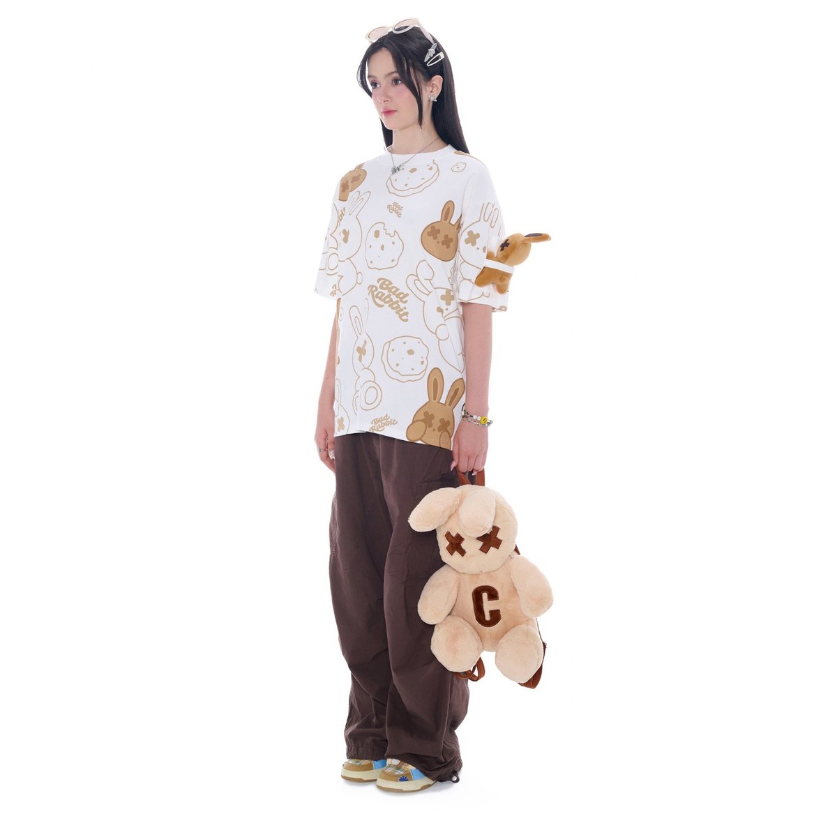 BAD RABBIT Cookie Rabbit 全幅印花棉質 T-Shirt