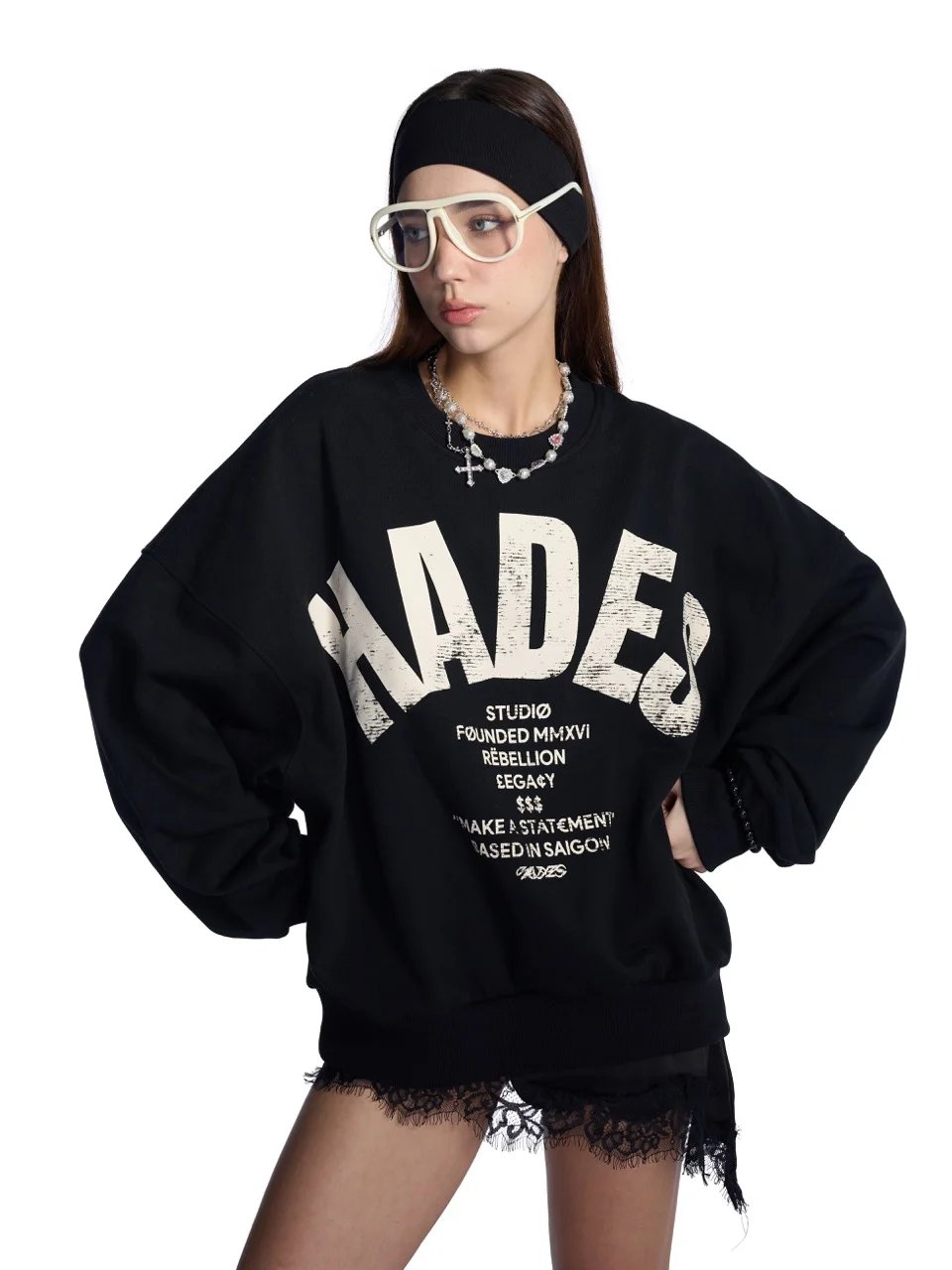 HADES OG Typography Sweater - Black