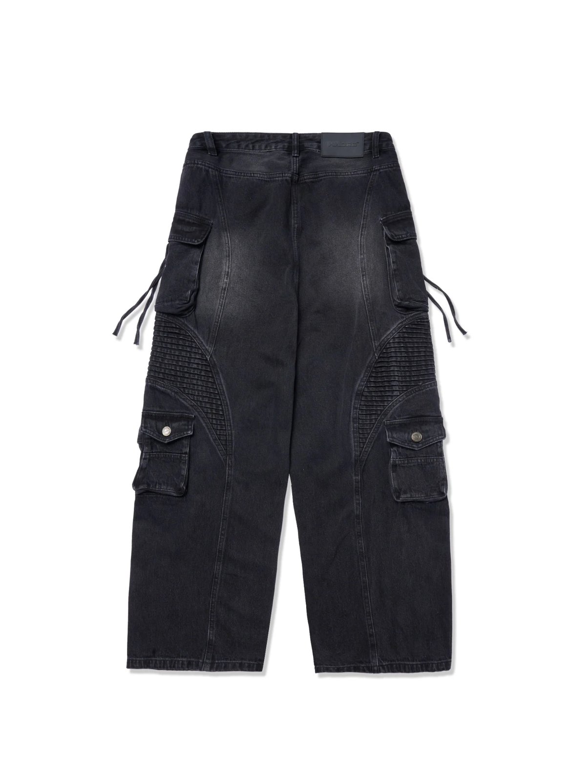 HADES Wash Baggy Denim Trousers - Black