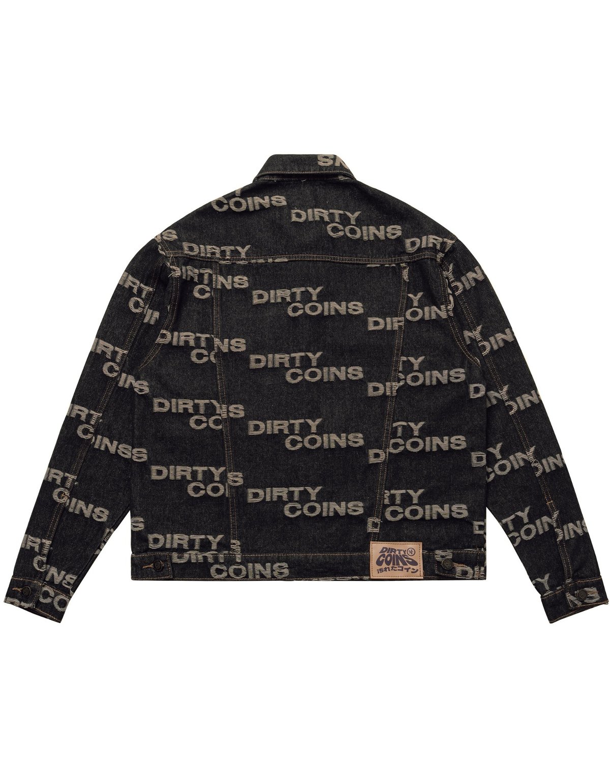 DIRTYCOINS Frayed Logo Denim Jacket