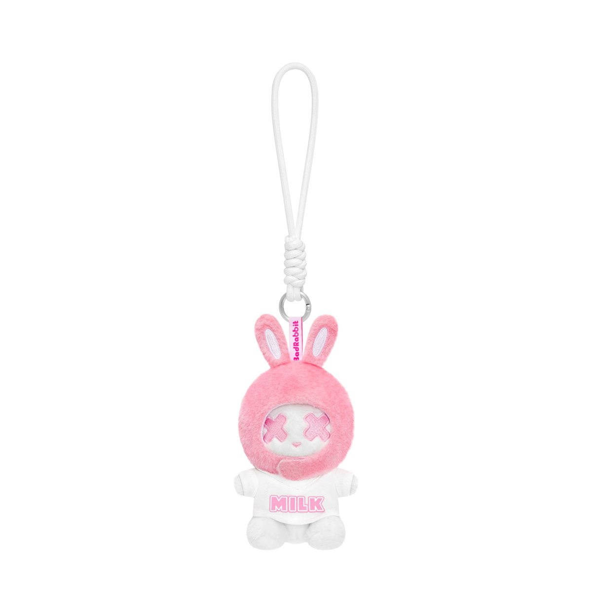BAD RABBIT Winter Seating Rabbit Pin/Keychain - White
