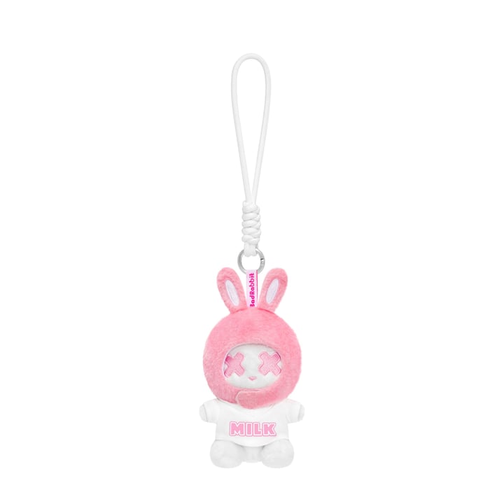 BAD RABBIT Winter Seating Rabbit Pin/Keychain - White