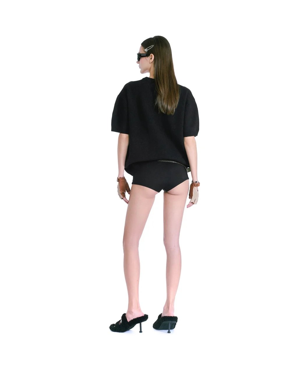 HADES Stamped Knitted Tee - Black