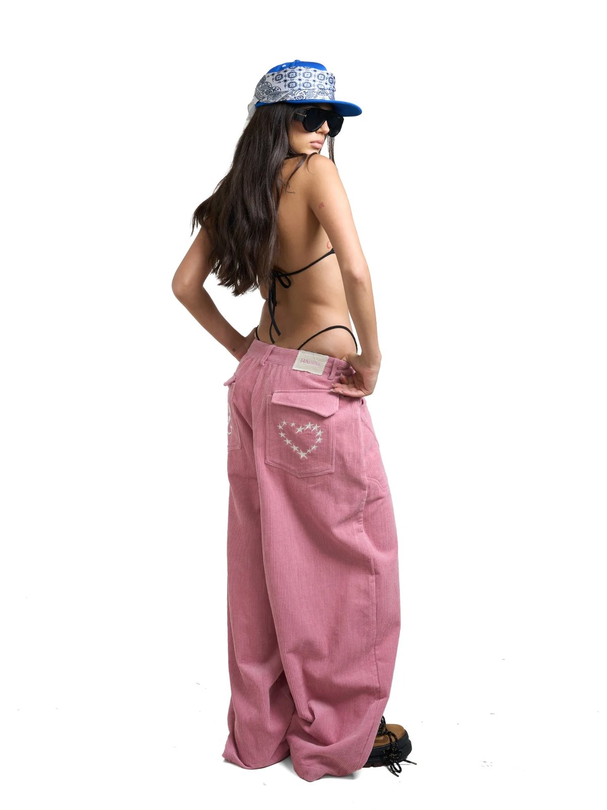 HADES Pink Stardust Corduroy Wide Leg Pants