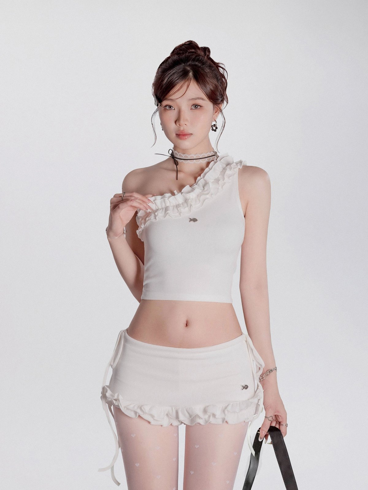 DKMV Larissa Set - Ruffled Top and Mini Skirt