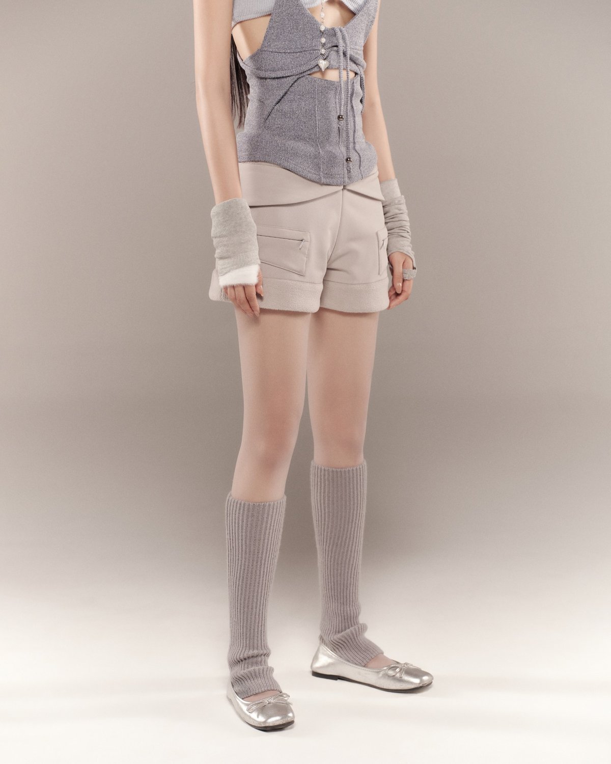 Bunnyhill BERNIE TOP Grey Two-Piece Cut-out Strap Set