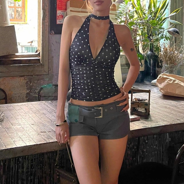 TWENTI Ultra Short Shorts with Belt