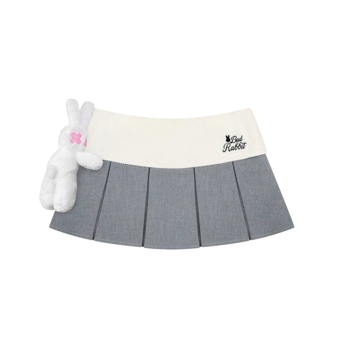 BAD RABBIT Chillin Rabbit 褶皺迷你裙 - 附迷你兔玩偶設計