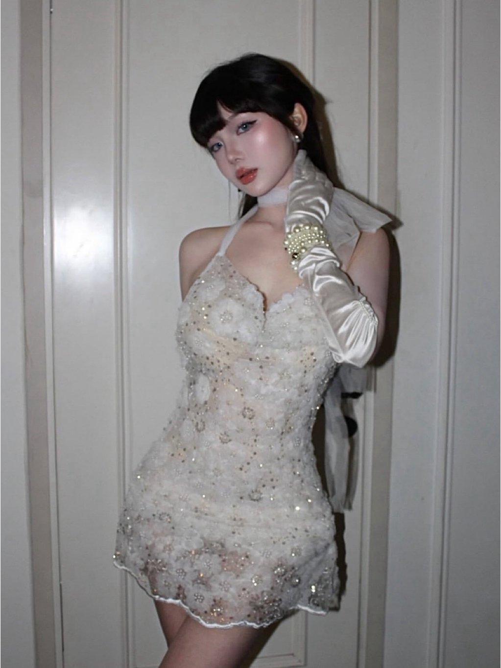 NINISESI Emma Lace Embellished Dress