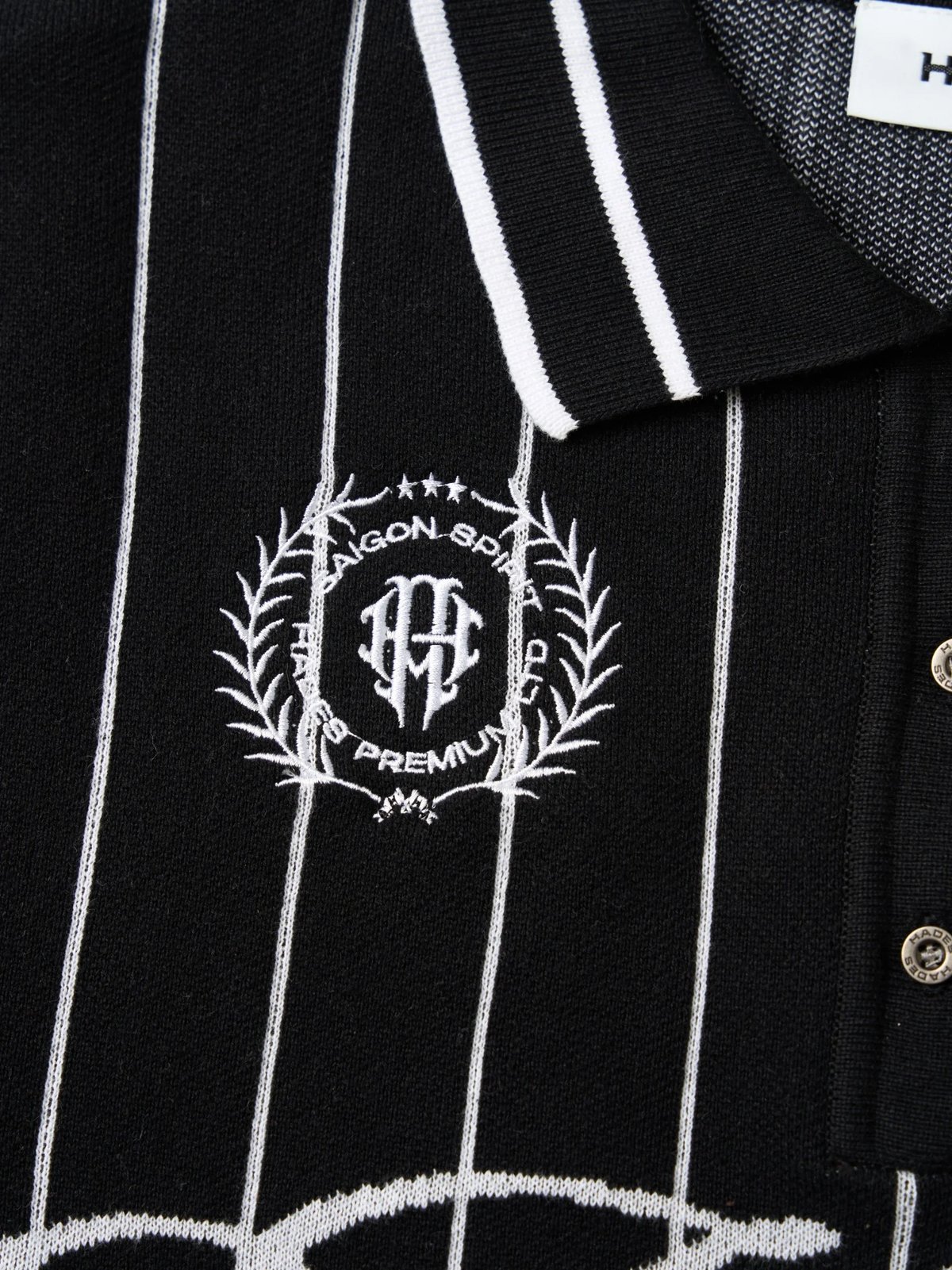 HADES Classic Polo Knit Sweater - Black